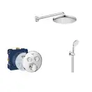 Душевая система скрытого монтажа с термостатом Grohe Grohtherm SmartControl c Tempesta 250 (цвет - хром) (26416SC1) фото 1 Aquada.com.ua