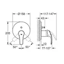 Душевая система скрытого монтажа Grohe Eurosmart с Tempesta 250 (цвет - хром) (26416SC3) фото 6 Aquada.com.ua