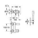 Смеситель однорычажный для ванны Grohe Concetto DN 15 (цвет - хром) с ручным душем (32212001) фото 2 Aquada.com.ua
