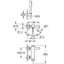 Смеситель однорычажный для ванны Grohe Essence DN 15 (цвет - хром) с ручным душем (33628001) фото 2 Aquada.com.ua