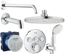 Душевая система скрытого монтажа Grohe Grohetherm SmartControl на 3 потребителя (цвет - хром) (3461402L) фото 1 Aquada.com.ua