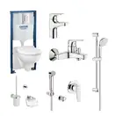 Набор для ванной 15-в-1 Grohe Mega Bundle BauFlow (39418MB0) фото 1 Aquada.com.ua