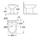 Биде напольное Grohe Bau Ceramic (39432000) фото 3 Aquada.com.ua