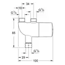 Унитаз подвесной Grohe Bau Ceramic Air, с сиденьем с функцией биде и термостатом Grohtherm Micro (39652SH0) фото 9 Aquada.com.ua