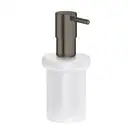 Дозатор для жидкого мыла Grohe Essentials, тёмный графит, матовый/стекло матовое (40394AL1) фото 1 Aquada.com.ua