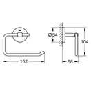Бумагодержатель без крышки Grohe BauCosmopolitan (цвет - хром) (40457000) фото 2 Aquada.com.ua