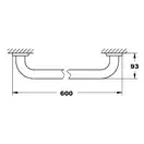 Поручень для ванны 600 мм Grohe Essentials, хром (40794001) фото 2 Aquada.com.ua