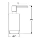 Дозатор для жидкого мыла 160 мл Grohe Selection, тёмный графит, матовый/стекло матовое (41028AL0) фото 2 Aquada.com.ua