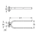 Полотенцедержатель двойной 411 мм Grohe Selection, никель глянецевый (41059BE0) фото 2 Aquada.com.ua