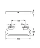 Поручень для ванны Grohe Selection, тёмный графит, матовый/стекло матовое (41064AL0) фото 2 Aquada.com.ua
