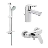 Набор смесителей для душа 3-в-1 Grohe Eurosmart Cosmopolitan S-Size (цвет - хром) (126114 S)