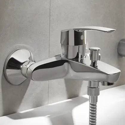 Набор смесителей для ванны 3-в-1 Grohe Eurosmart (цвет - хром) (123389М) фото 6 Aquada.com.ua