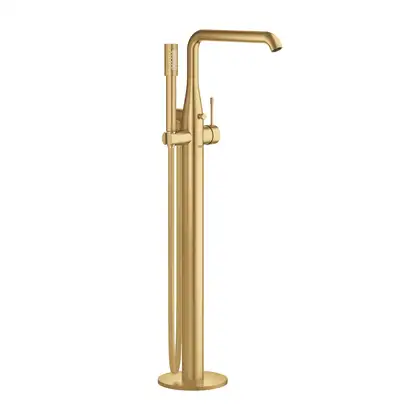 Смеситель для ванны напольный Grohe Essence (цвет - холодный рассвет, матовый), с душевым гарнитуром (23491GN1) фото 1 Aquada.com.ua