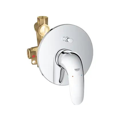 Смеситель однорычажный для душа Grohe Eurostyle Solid DN 15 (цвет - хром) комплект внешней и внутренней частей (23730003) фото 1 Aquada.com.ua