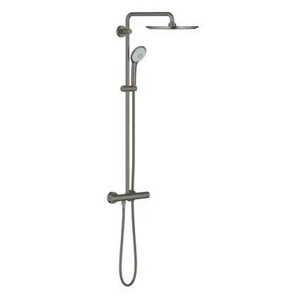 Душевая система Grohe Euphoria System 310 термостатом, (цена - темный графит матовый) (26075AL0) фото 1 Aquada.com.ua