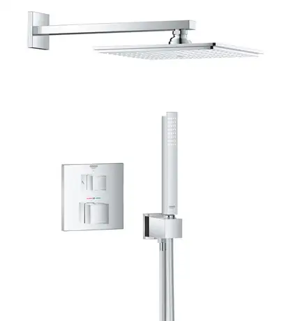 GROHE Душевая система с термостатом Grohtherm Cube (цвет - хром) (34741000) фото 1 Aquada.com.ua