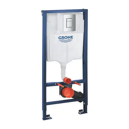 Инсталляция для подвесных унитазов Grohe Rapid SL (4-в-1) комплект 38772001 (клавиша хром) (38772001+37131000) фото 1 Aquada.com.ua Инсталляция для подвесных унитазов Grohe Rapid SL (4-в-1) комплект 38772001 (клавиша хром) (38772001+37131000) фото 1 Aquada.com.ua