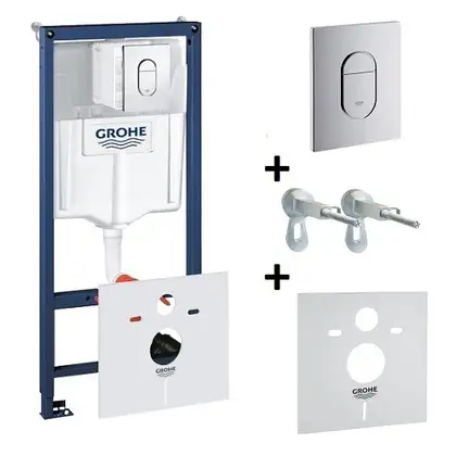 Инсталляция Grohe Rapid SL (4-в-1) комплект 38929000 (клавиша хром) фото 4 Aquada.com.ua