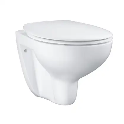 Унитаз подвесной Grohe Bau Ceramic, безоободковый с сиденьем Soft Close (39351000) фото 1 Aquada.com.ua