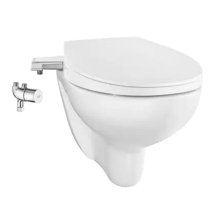 Унитаз подвесной Grohe Bau Ceramic Air, с сиденьем с функцией биде и термостатом Grohtherm Micro (39652SH0) фото 2 Aquada.com.ua