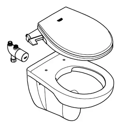 Унитаз подвесной Grohe Bau Ceramic Air, с сиденьем с функцией биде и термостатом Grohtherm Micro (39652SH0) фото 6 Aquada.com.ua