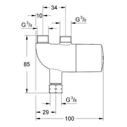 Унитаз подвесной Grohe Bau Ceramic Air, с сиденьем с функцией биде и термостатом Grohtherm Micro (39652SH0) фото 9 Aquada.com.ua