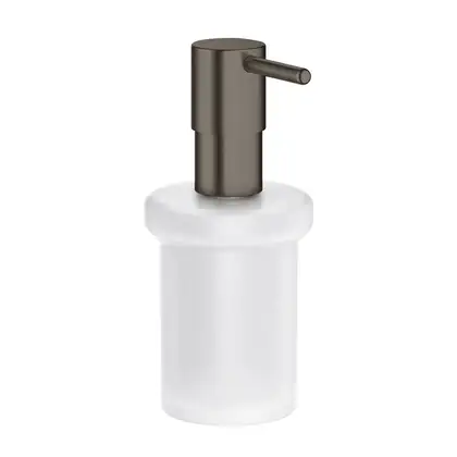 Дозатор для жидкого мыла Grohe Essentials, тёмный графит, матовый/стекло матовое (40394AL1) фото 1 Aquada.com.ua
