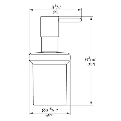 Дозатор для жидкого мыла Grohe Essentials, тёмный графит, матовый/стекло матовое (40394AL1) фото 2 Aquada.com.ua