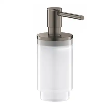 Дозатор для жидкого мыла 160 мл Grohe Selection, тёмный графит, матовый/стекло матовое (41028AL0) фото 1 Aquada.com.ua