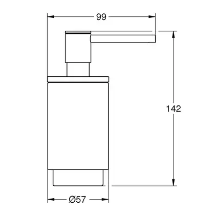Дозатор для жидкого мыла 160 мл Grohe Selection, тёмный графит, матовый/стекло матовое (41028AL0) фото 2 Aquada.com.ua