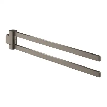 Полотенцедержатель двойной, поворотный 441 мм Grohe Selection, тёмный графит, матовый (41063AL0) фото 1 Aquada.com.ua