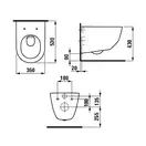 Унитаз подвесной, безободковый Rimless Laufen Pro с сиденьем Soft Close (H861957000001+H8969513000001) фото 9 Aquada.com.ua