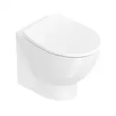 Унитаз напольный NewFlush (безободковый) Catalano Italy с сиденьем Soft Close, белый глянцевый (1VPECORIT00+5ITSTF00)
