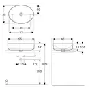 GEBERIT VARIFORM умывальник накладной, овальной формы 55*40см, без перелива (500.771.01.2) фото 3 Aquada.com.ua