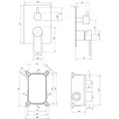 Смеситель скрытого монтажа для ванны Qtap Form 010-22 SQ CRM на два потребителя (QTFORM01022SQ) фото 2 Aquada.com.ua