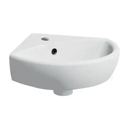 GEBERIT SELNOVA умывальник 41,4*16,4*41,2см, угловой, с отверстием под смеситель в центре, перелив видимый (500.326.01.1) фото 1 Aquada.com.ua