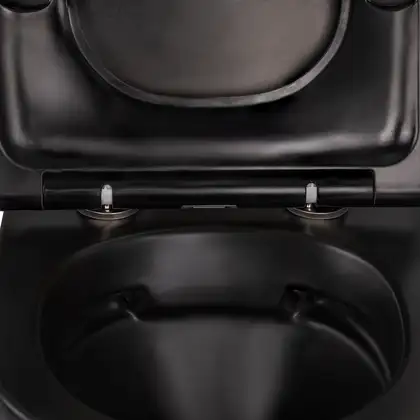 Унітаз підвісний Qtap Robin безобідковий з сидінням Slim Soft-close QT1333046ERMB (QT1333046ERMB) фото 5 Aquada.com.ua