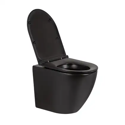 Унітаз підвісний Qtap Robin безобідковий з сидінням Slim Soft-close QT13332141ERMB (QT13332141ERMB) фото 11 Aquada.com.ua