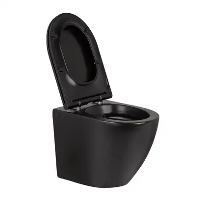 Унітаз підвісний Qtap Robin безобідковий з сидінням Slim Soft-close QT13332141ERMB (QT13332141ERMB) фото 12 Aquada.com.ua