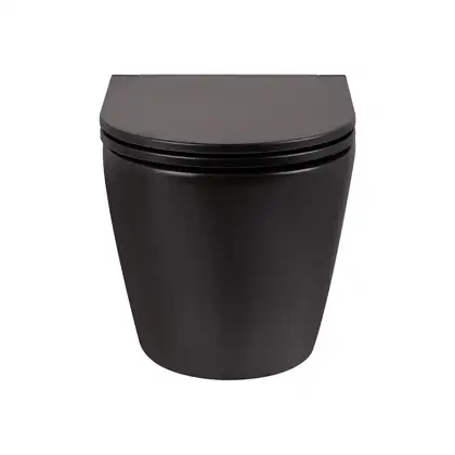 Унітаз підвісний Qtap Robin безобідковий з сидінням Slim Soft-close QT13332141ERMB (QT13332141ERMB) фото 13 Aquada.com.ua