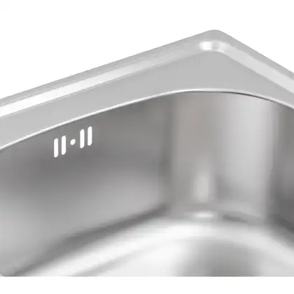 Кухонная мойка Qtap 5047 0,8 мм Satin (QT5047SAT08) (QT5047SAT08) фото 6 Aquada.com.ua