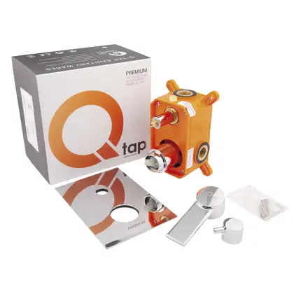 Смеситель скрытого монтажа для ванны Qtap Form 010-22 SQ CRM на два потребителя (QTFORM01022SQ) фото 4 Aquada.com.ua