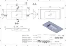 MIRAGGIO Умивальник DELLA 900 (0000182)