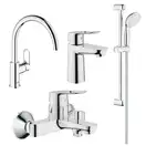 Набор смесителей для ванны 4-в-1 Grohe Bau Loop М (цвет - хром) (123225K)
