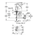 Grohe Eurocube Смеситель для умывальника L-Size, хром (23135000)