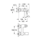 Grohe Eurocube Смеситель для ванны, хром (23140000)