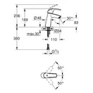 Змішувач для раковини M-розміру Grohe Eurosmart (23324001)