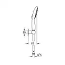 Душовий набір з тримачем, 4 режими струменя Grohe Power&Soul (27742000)