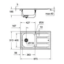 Мийка для кухні із нержавіючої сталі Grohe K400+ (31568SD0)