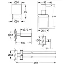 Набір аксесуарів 4 в 1 Grohe Essentials New (40846001)